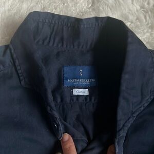 EC - Mastai Ferreti Custom Navy Blue Botton Down Shirt